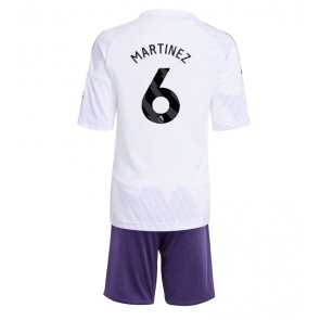 Manchester United Lisandro Martinez #6 Bortaställ Barn 2025-26 Kortärmad (+ Korta byxor)